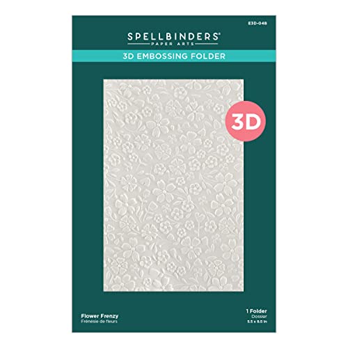 Spellbinders 683334 Embossing Folder 5.5"x8.5"-Flower Frenzy Reflection 3D-Prägeschablone, 14 x 21,6 cm, Blumenrausch, Florale Reflexion, One von Spellbinders