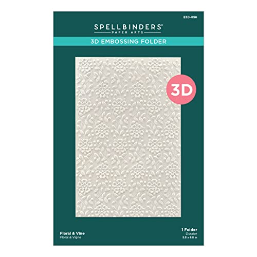 Spellbinders E3D-058 Blumen und Ranken 3D-Prägeschablone von Spellbinders