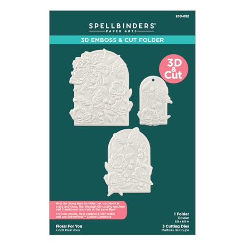 Spellbinders E3D-082 Floral for You 3D-Präge- und Schnittmappe aus der Sealed 3D Botanicals Collection von Spellbinders