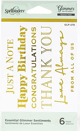 Spellbinders GLIMMER HOT FOIL Teller, Essential Sentiments, groß von Spellbinders