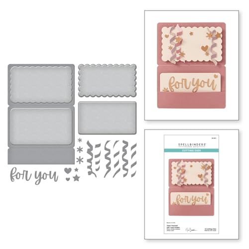 Spellbinders Gönnen Sie sich selbst Geschenkkartenhalter geätzte Stanzformen aus der Bougie Birthday Collection von Nina Boettcher von Spellbinders