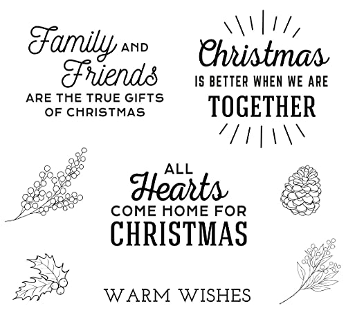 Spellbinders Home for Christmas Sentiments Stempelset "Merry Collection" von Spellbinders