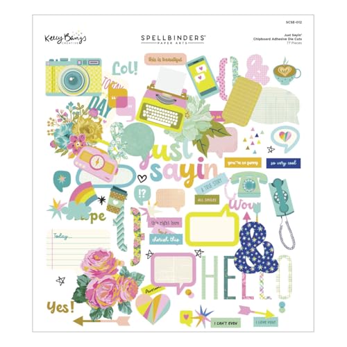 Spellbinders Just Sayin' Spanplatten-Stanzformen aus der Just Sayin-Kollektion von Kelly Bangs von Spellbinders