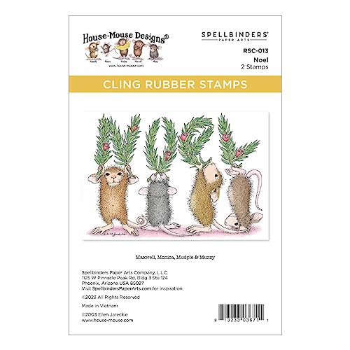 Spellbinders Noel Cling Gummistempel-Set aus der House-Mouse Holiday Collection von Spellbinders