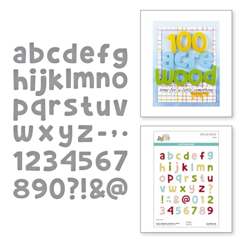 Spellbinders Pooh's Alphabet, Zahlen und mehr geätzte Stanzformen aus der SSay Cheese Classic Pooh Kollektion in Zusammenarbeit mit einfachen Geschichten von Spellbinders