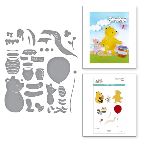 Spellbinders Puuh & Ferkel geätzte Stanzformen aus der Say Cheese Classic Pooh Kollektion in Zusammenarbeit mit Simple Stories von Spellbinders