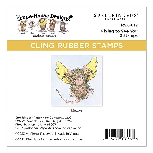 Spellbinders Flying to See You Haftende Gummistempel aus der House-Mouse Everyday Kollektion von Spellbinders