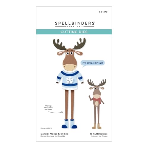 Spellbinders S4-1370 Geätzte Stanzformen Christmas Friends Elch, Metall, Dancin' Moose Klondike, One size von Spellbinders