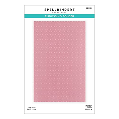 Spellbinders SES-051 Winzige Punkte Tiny Dots Prägeschablone aus der It's My Party Too Kollektion, farblos, One size von Spellbinders