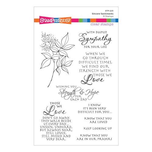 Spellbinders Stampendous STP-225 Sincere Sentiments Stempel-Set aus der All The Sentiments Kollektion von Spellbinders