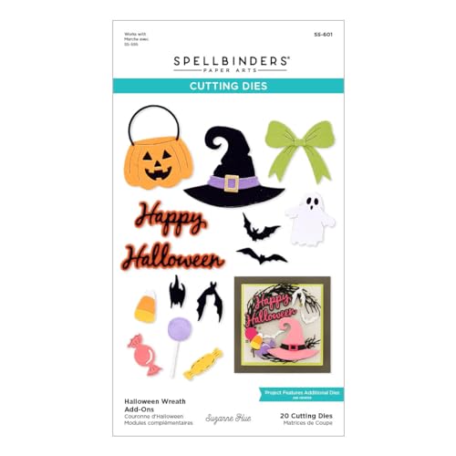 Spellbinders Suzanne Hue, Halloween-Kranz-Add-Ons, geätzte Stanzformen, Metall von Spellbinders