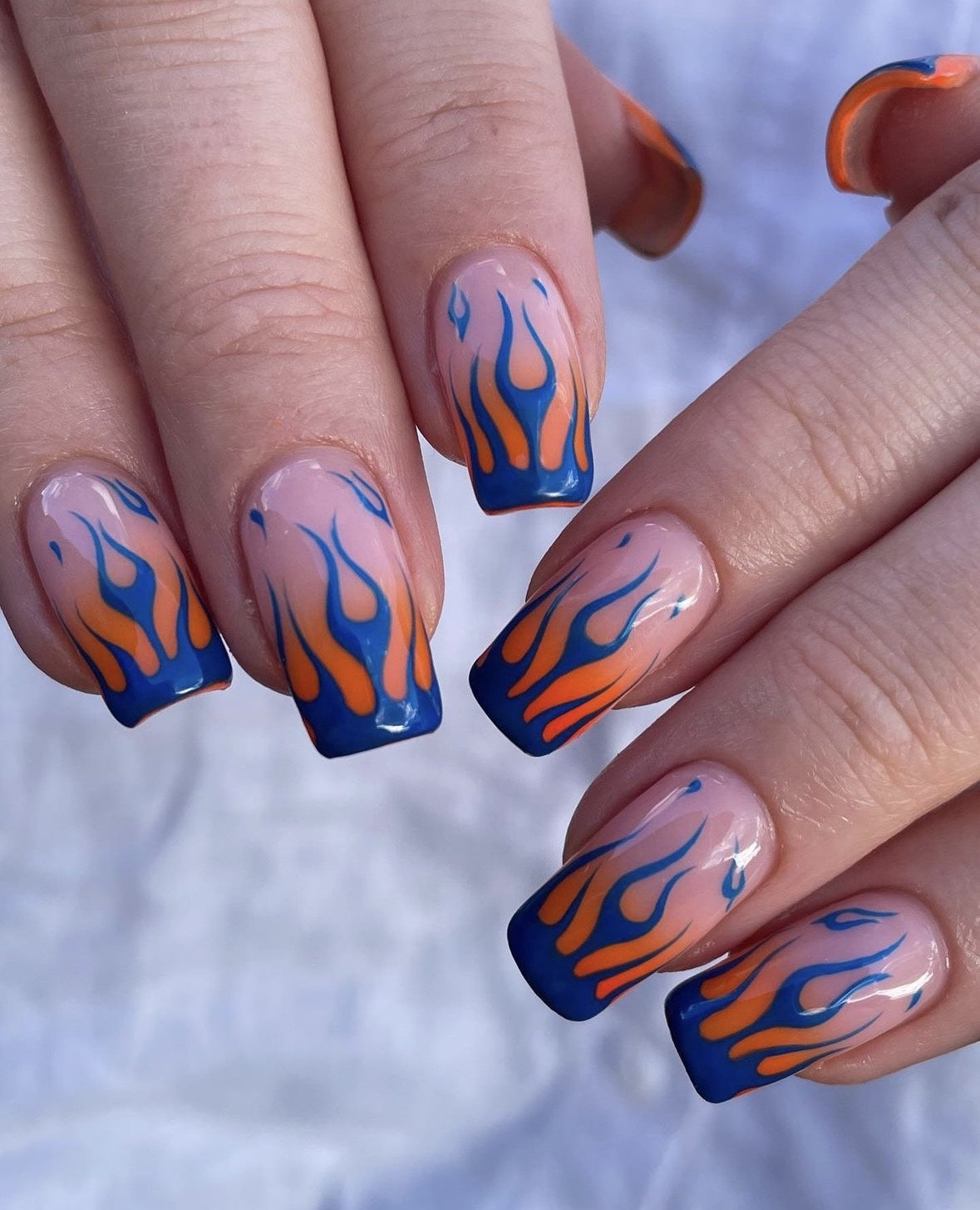 Nägel Zum Aufdrücken // Flammen Von Hot Wheels Emo-Nägel Herunterladen von SpellboundxNails