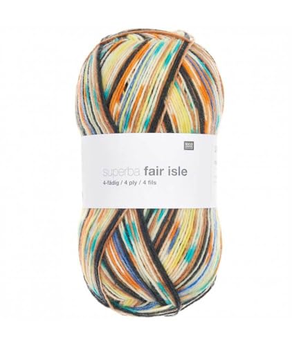 Rico Design Superba Fair Isle Sockenwolle, 4-fädig, 100 g von Sperenza