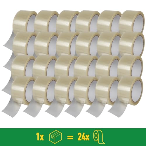 Sperling - Paketband, Packband, Klebeband für Versand von Paketen und Kartons, Umzug, Lagerung und Büro - Transparent - Leise abrollend 50mm x 66m ca. 50µm (24 Rollen) von Sperling