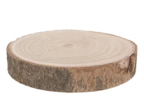 Spetebo Holz Baumscheibe natur - 29-34 cm - Deko Holz Scheibe Echtholz Tischdeko - Dekorieren Basteln Bemalen Brandmalen von Spetebo