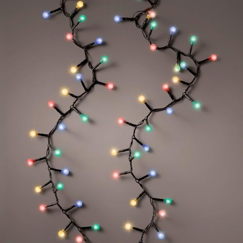 LED Lichterkette für Außen und Innen mit 500 bunten Kugeln - 11 m - Deko Beleuchtung multicolor mit 8 Funktionen und Timer - Kugellichterkette Weihnachten Party Licht mit Stecker wasserdicht von Spetebo