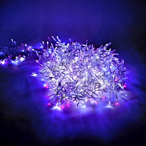 LED Lichterkette mit 1152 LED - Länge 6,50 m - Leuchtfarbe blau und pink - Party Deko Beleuchtung für den Innen- und Außenbereich mit Timer und Dimmer von Spetebo