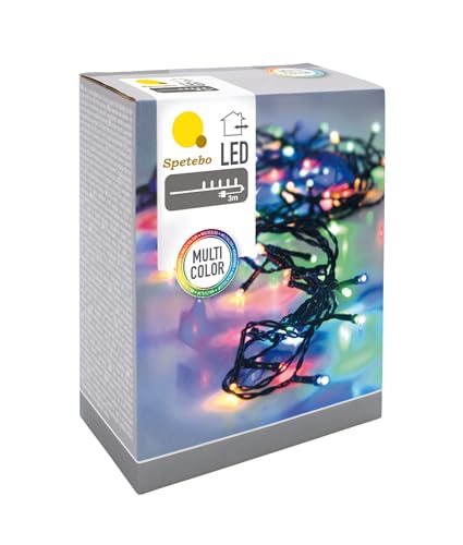 Spetebo LED Lichterkette bunt - 180 LED / 13,5 m - Multi Color Weihnachts Beleuchtung - Advent Winter Deko für den Innen- und Außenbereich Mehrfarbig von Spetebo