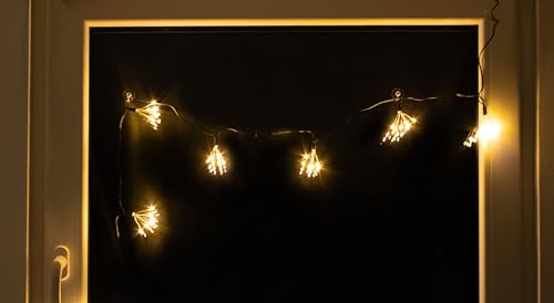 Spetebo LED Deko Lichterkette mit Lichterbüscheln warm weiß - 200 cm / 70 LED - Garten Deko Beleuchtung - Outdoor Büschel Lichtervorhang mit Timer Batterie betrieben für Außen von Spetebo