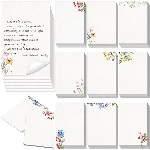 Spiareal 100 Stück Notizkarten, 10,2 x 15,2 cm, Eukalyptus, Blanko-Karton, Blumen-Vogel, Blanko-Notizkarten, Aquarell-Karteikarten, Dankeskarten für Schule, Büro, Hochzeit, Babyparty (weiß, floral) von Spiareal