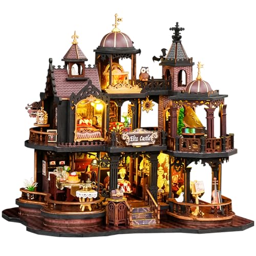 Spilay DIY Miniature House, Puppenhaus Holz Bausatz, mit Staubdichte Abdeckung, Spieluhr und LED, für Erwachsene Geschenk (Edinburgh Castle) Spilay DIY Miniature House, Puppenhaus Holz Bausatz, mit Staubdichte Abdeckung, Spieluhr und LED, für Erwachsene Geschenk (Edinburgh Castle) von Spilay
