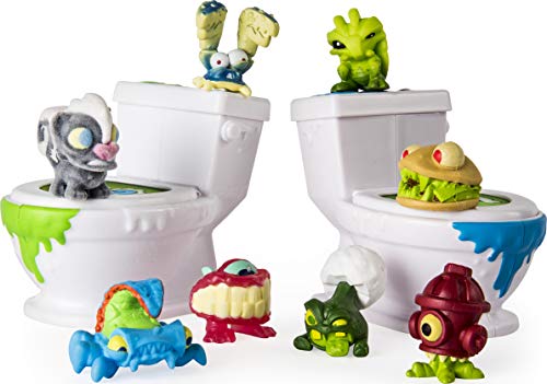 FLUSH FORCE 6037317 - Bizarre Bathroom 8er - Set, Klo - Set mit 8 Figuren, zum Sammeln von Spin Master