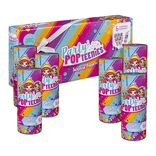 Party Pack - 6 Surprise Poppers mit Konfetti, Mini-Sammelpüppchen und Accessoires, für Kinder ab 4 Jahren von Spin Master