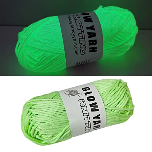 1 Rolle Strickgarn, leuchtet im Dunkeln, Acrylgarn, weiches Garn zum Häkeln und Stricken, Bastelprojekt, Häkelgarn für Anfänger, Häkelset, Garn für Erwachsene und Kinder, fluoreszierend von SpirWoRchlan