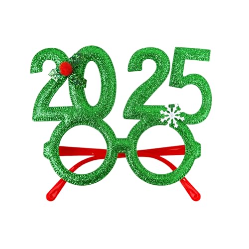 Weihnachtsbrille zum Tragen, Glitzer-Party-Brille, Kostümdekoration für Kinder und Erwachsene, Weihnachts-Neuheit, Brille, Kostüm, Partybrille, Rahmen für Weihnachtsfeier, Gastgeschenke C von SpirWoRchlan