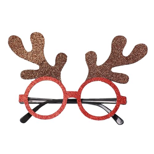 Weihnachtsbrille zum Tragen, glitzernde Partybrille, Kostümdekoration für Kinder und Erwachsene, Weihnachtsbrillen, Kostümparty, Brillenrahmen für Weihnachten, Partygeschenke, K von SpirWoRchlan