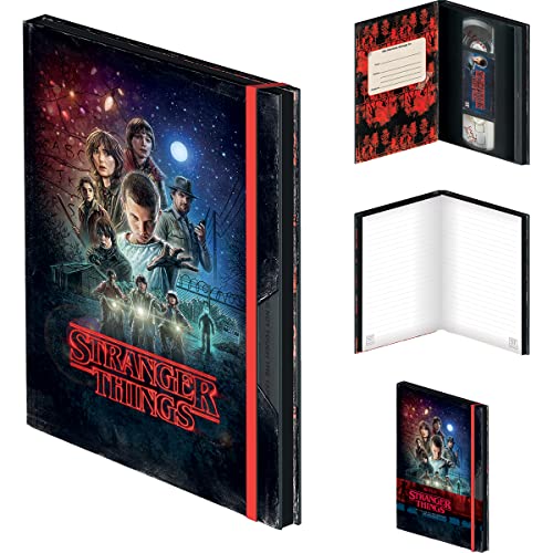 Stranger Things Notizbuch (Staffel 1 VHS-Design) A5 Premium Journal Notizbuch, Notizbuch, Schreibbuch, Notizbücher A5 & Stranger Things Geschenke – Offizielles Stranger Things Merchandise von Spiral