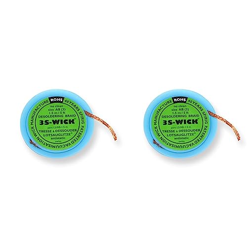 Spirig 3S-Wick Lotsauglitze 2,2 mm auf 1,5 m Antistatikspule, WICK2.2-1.5 (Packung mit 2) von Spirig