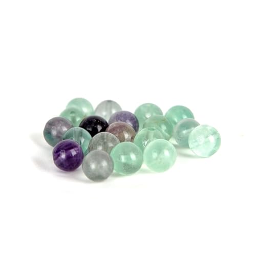 Perlen für Armband, 10 Stück, Fluorit, Naturstein, Lithotherapie, 4 mm – Spiritualität | Lernen | mentale Klarheit – Geschenkidee Schmuck DIY (Edelsteine Violett, Grün, Blau, Rosa) von Spirituellementbien