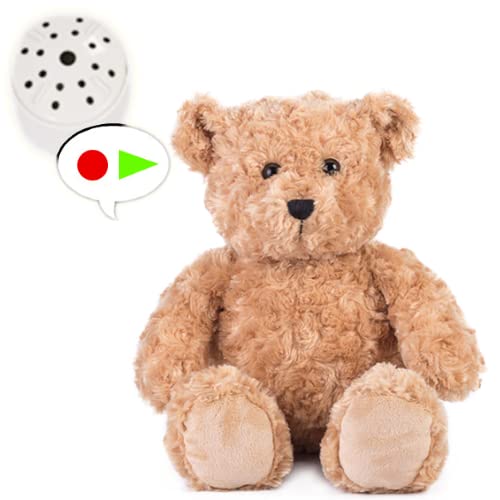 Little Classic Teddy mit 60-Sekunden-Aufnahmegerät, 25 cm, beschreibbarer Teddybär, Geschenk – Baby-Herzschlag von Splodge Teddy Parties