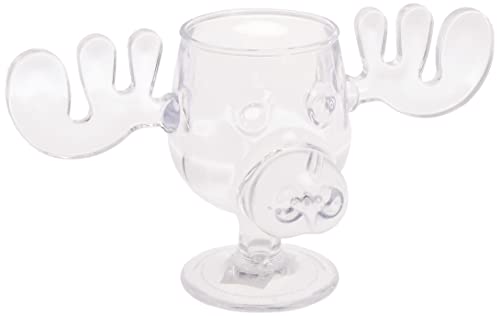 Spoontiques, Elchtasse, National Lampoon Weihnachtsurlaub, aus Acryl, Griswold Elchbecher, 11,4 cm, 177 ml, Transparent von Spoontiques