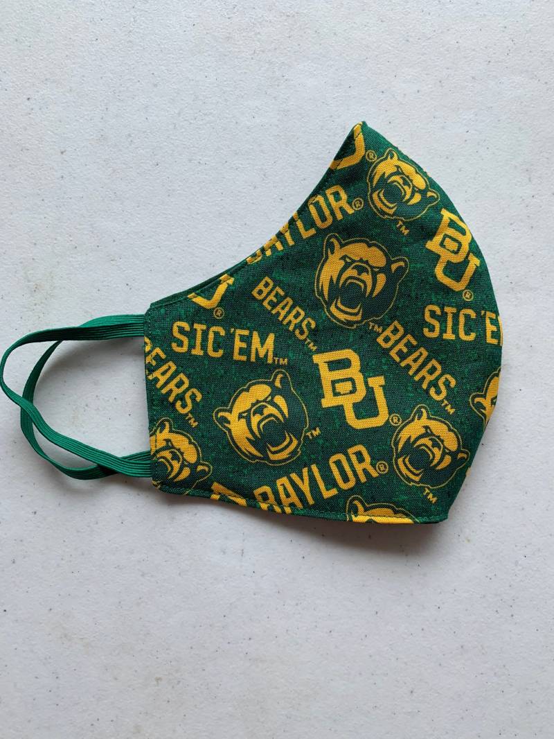 Baylor Bären Gesichtsmaske| Maske| College Gesichtsbedeckung | Ncaa| Bären| Masken| Handgemachte Gesichtsmaske Maske Handgemachtes Gesicht M von SportsCollectibles30