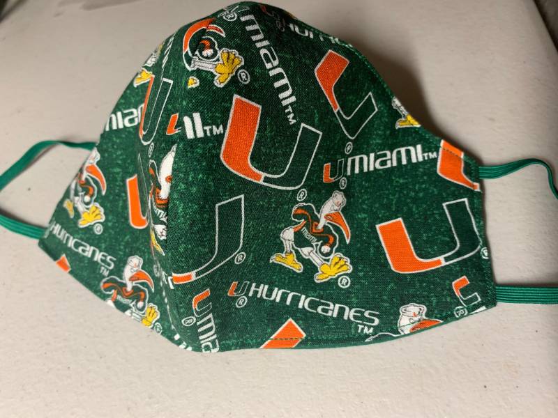 Miami Hurricanes Ncaa Maske von SportsCollectibles30