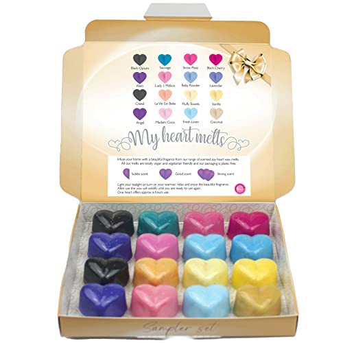 Mixed Perfume Wax Melts: 16 Heart Shaped Melts in a Presentation Gift Box' von Spotless Leopard