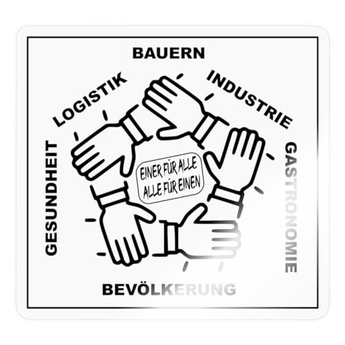 Spreadshirt Bauerndemo Bauernprotest Unterstützen Sticker, max. 10 x 10 cm, 10 x 10 cm, Transparent glänzend von Spreadshirt