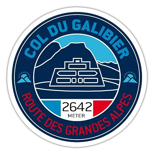 Spreadshirt Col Du Galibier Frankreich Route Des Grandes Alpes Alpenpass Sticker, max. 10 x 10 cm, 10 x 10 cm, Mattweiß von Spreadshirt