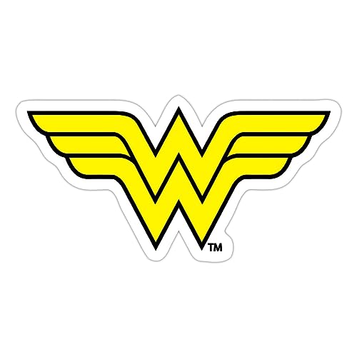 Spreadshirt DC Comics Justice League Wonder Woman Logo Sticker, max. 10 x 10 cm, 10 x 10 cm, Mattweiß von Spreadshirt