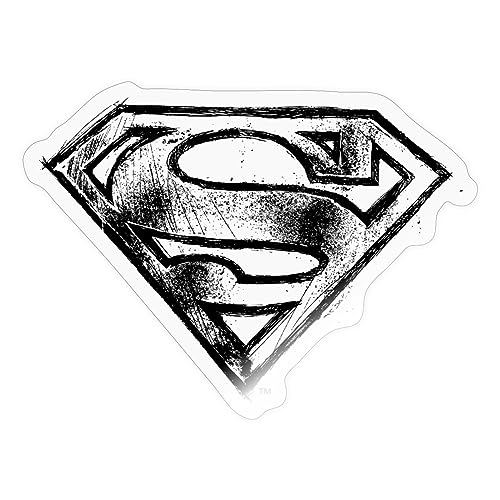 Spreadshirt DC Comics Superman Logo Gezeichnet Sticker, max. 10 x 10 cm, 10 x 10 cm, Transparent glänzend von Spreadshirt