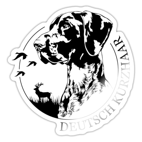 Spreadshirt Deutsch Kurzhaar Jagdhunde Portrait Hund Sticker, max. 10 x 10 cm, 10 x 10 cm, Weiß glänzend Spreadshirt Deutsch Kurzhaar Jagdhunde Portrait Hund Sticker, max. 10 x 10 cm, 10 x 10 cm, Weiß glänzend von Spreadshirt