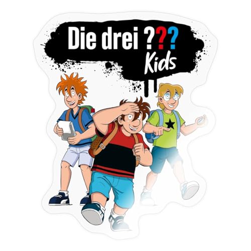 Spreadshirt Die 3 Fragezeichen Kids Detektive Im Einsatz Sticker, max. 10 x 10 cm, 10 x 10 cm, Transparent glänzend von Spreadshirt