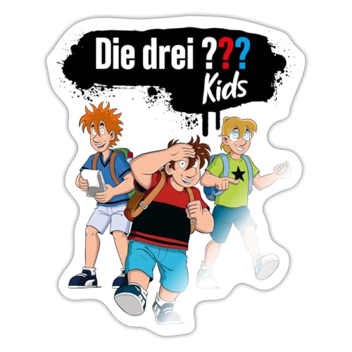 Spreadshirt Die 3 Fragezeichen Kids Detektive Im Einsatz Sticker, max. 10 x 10 cm, 10 x 10 cm, Weiß glänzend von Spreadshirt