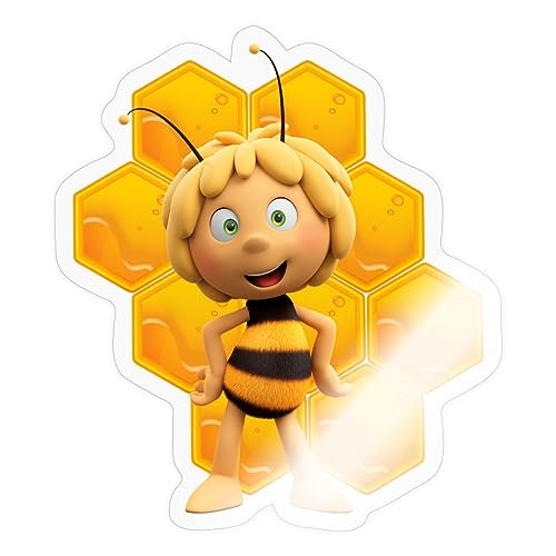 Spreadshirt Die Biene Maja 3 Maja Mit Bienenwabe Sticker, max. 10 x 10 cm, 10 x 10 cm, Transparent glänzend von Spreadshirt