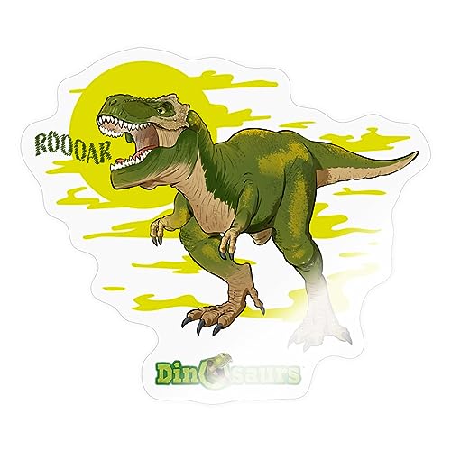 Spreadshirt Dinosaurier Tyrannosaurus Rex T-Rex Roar Sticker, max. 10 x 10 cm, 10 x 10 cm, Transparent glänzend von Spreadshirt