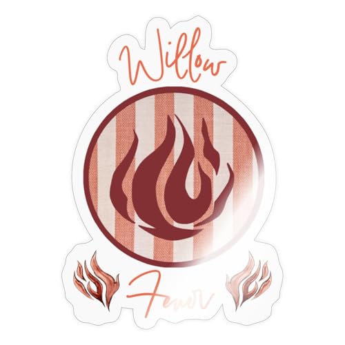 Spreadshirt Ein Mädchen Namens Willow Feuer Element Willow Sticker, max. 10 x 10 cm, 10 x 10 cm, Transparent glänzend von Spreadshirt