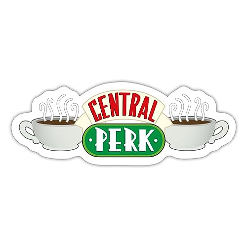 Spreadshirt Friends Central Perk Sticker, 10 x 10 cm, Mattweiß von Spreadshirt