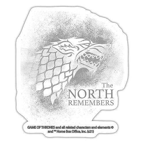 Spreadshirt Game Of Thrones The North Remembers Spruch Sticker, max. 10 x 10 cm, 10 x 10 cm, Mattweiß von Spreadshirt